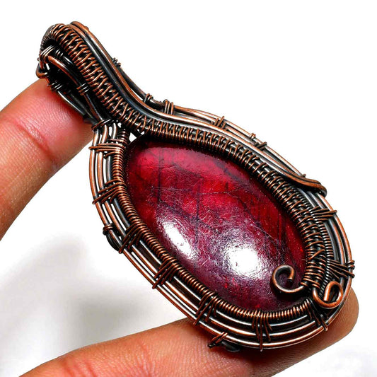 Gaia’s Embrace – Jasper & Copper Pendant