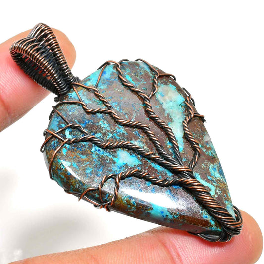 Arbor of Serenity – Turquoise & Copper Pendant