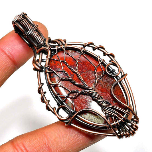 Gaia’s Embrace – Jasper Copper Pendant