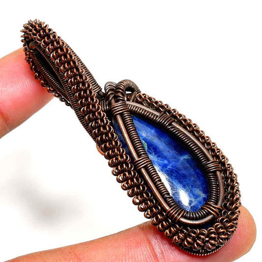 Azure Muse – Lapis Lazuli Copper Pendant