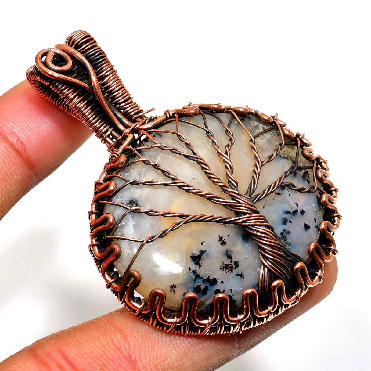 Arbor Vitae – Agate & Copper Pendant