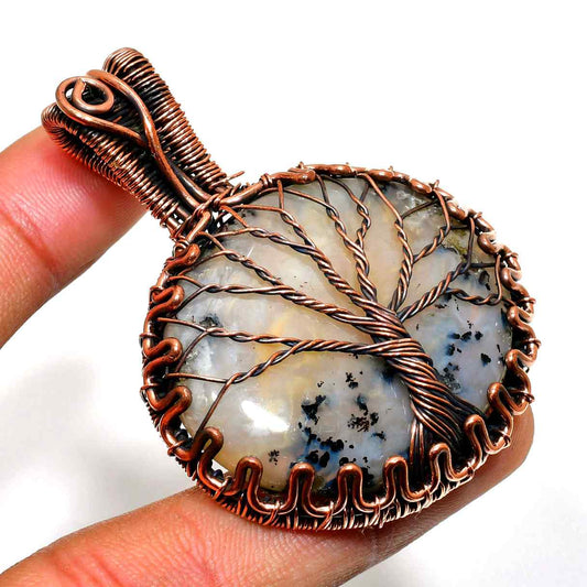 Arbor Vitae – Agate & Copper Pendant