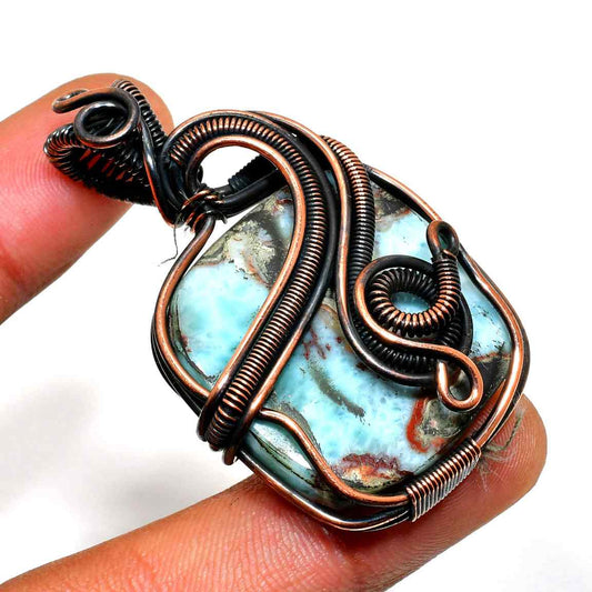 Terra’s Heart – Turquoise Copper Pendant