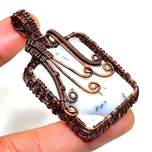 Gaia’s Embrace – Agate Copper Pendant