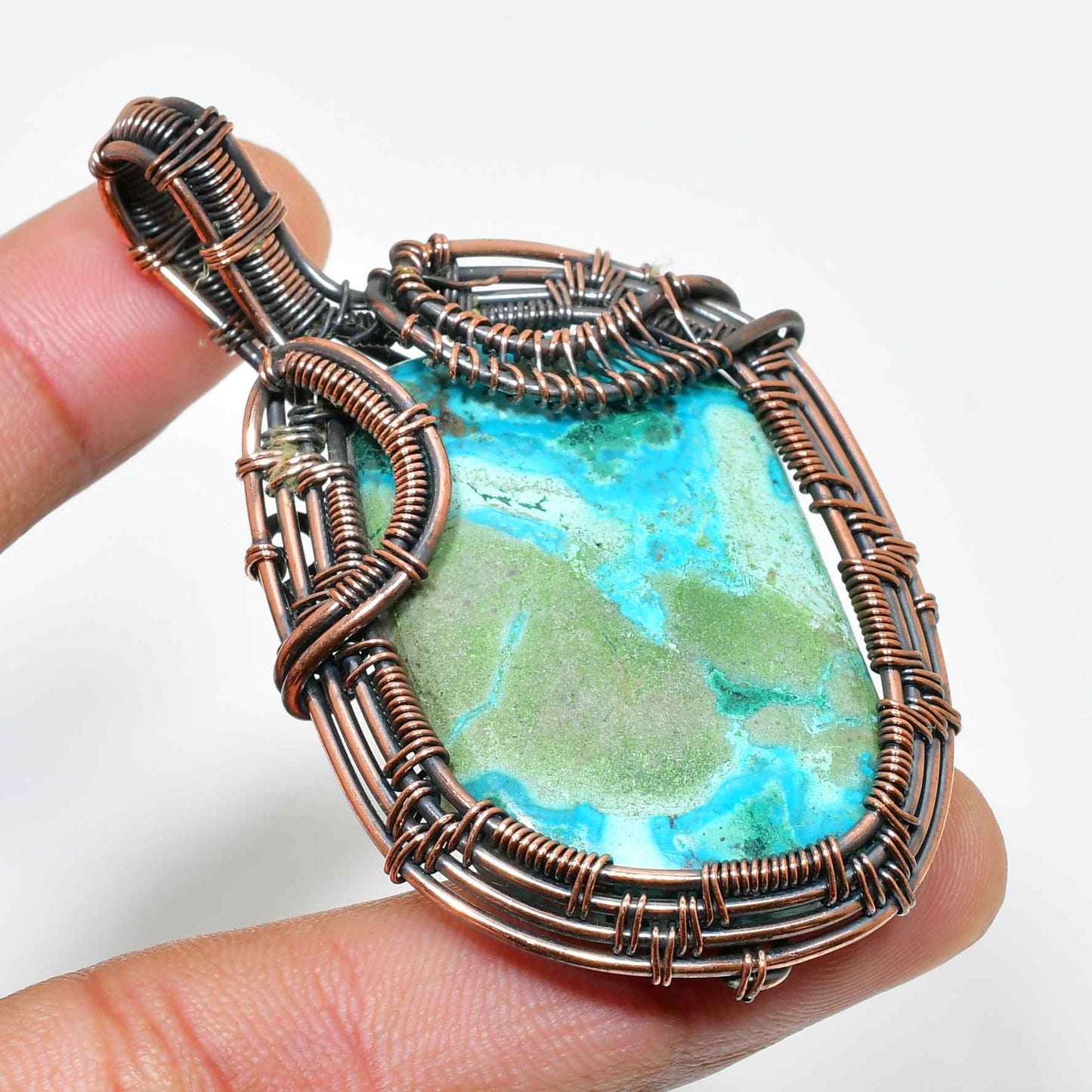 Tranquil Tide – Turquoise Copper Pendant