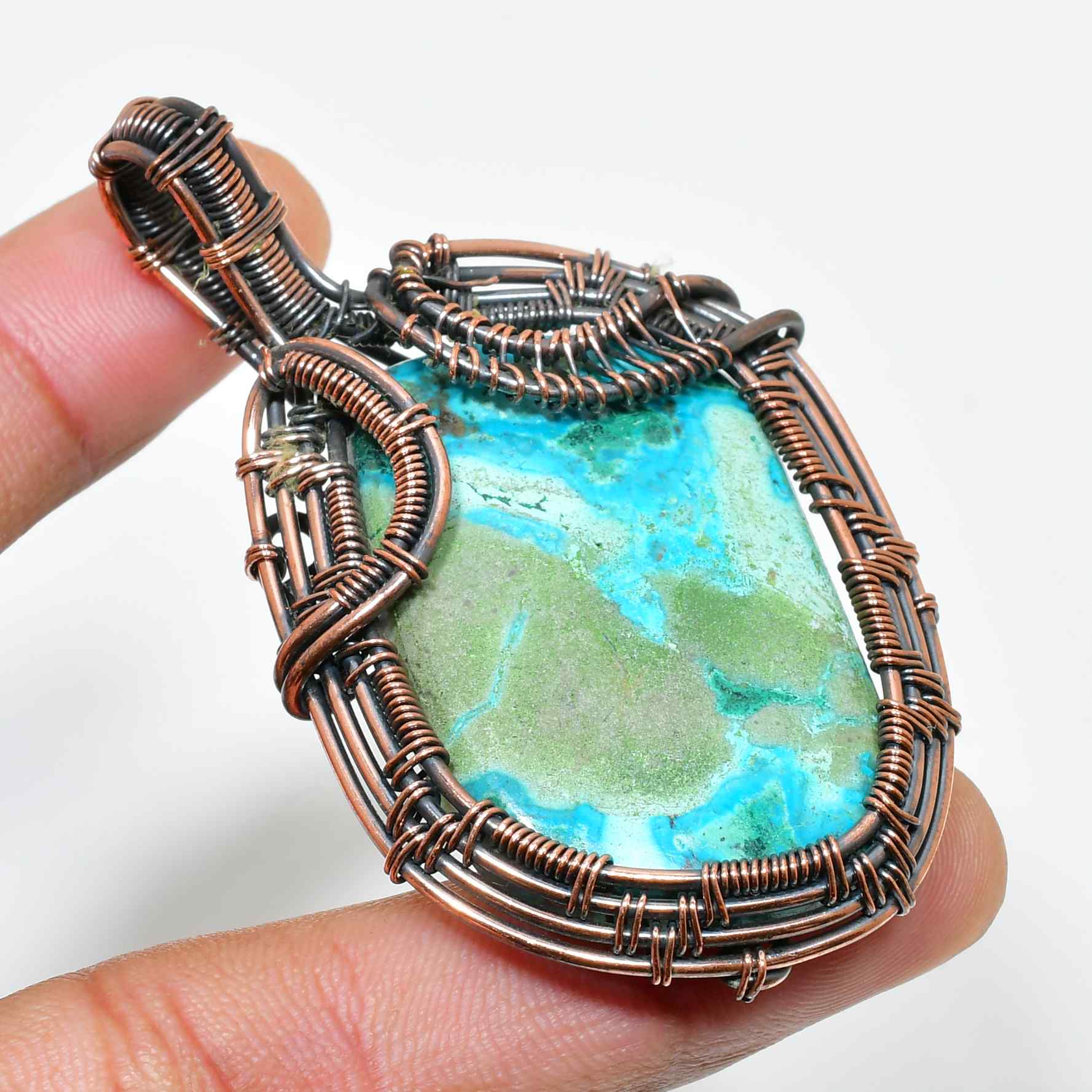 Tranquil Tide – Turquoise Copper Pendant