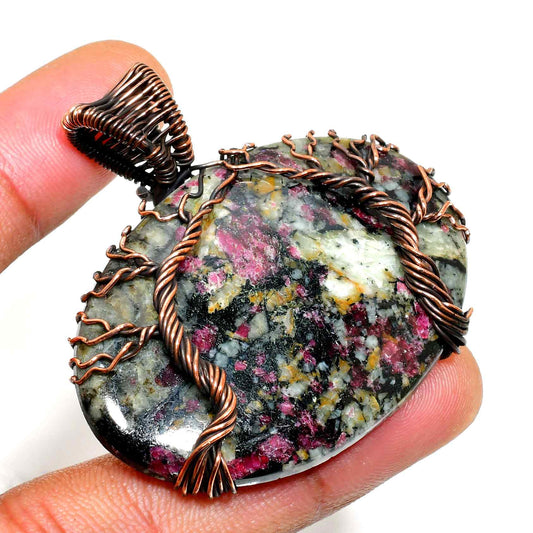Gaia’s Grove – Amethyst Copper Pendant