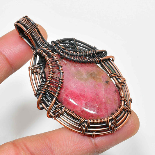 Ember’s Embrace – Ruby & Copper Pendant
