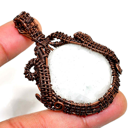 Harmony’s Radiance – Clear Quartz Copper Pendant