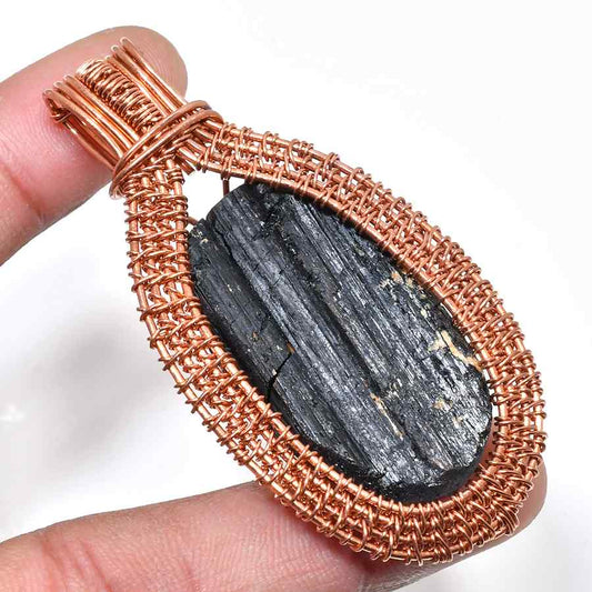 Earth’s Anchor – Black Tourmaline Copper Pendant