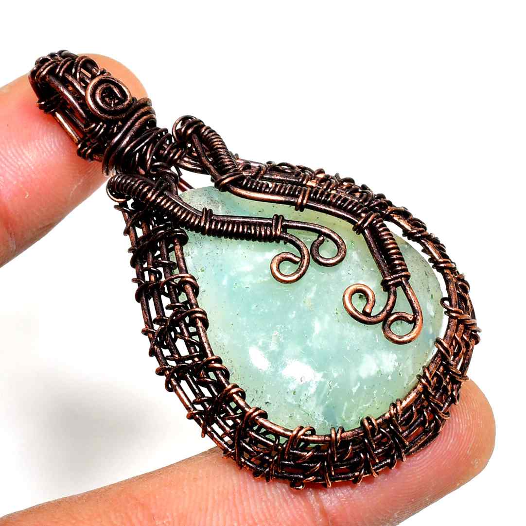 Aurora’s Tranquility – Aqua Aura Bronze Pendant