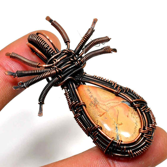 Ember’s Embrace – Jasper & Dark Copper Pendant
