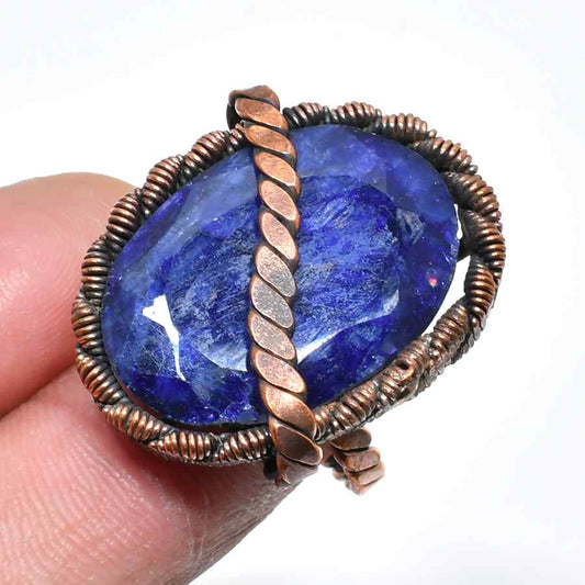 Cosmic Harmony – Lapis Lazuli Copper Ring