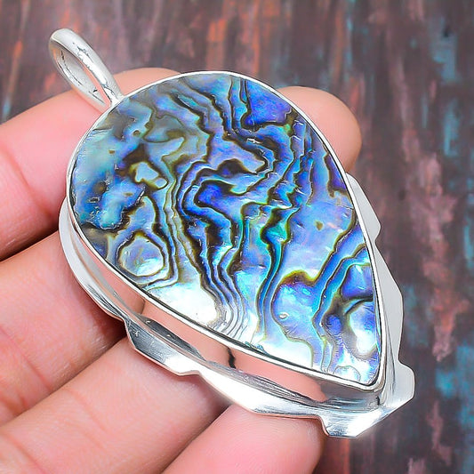 Seaside Serenity – Abalone Silver Pendant