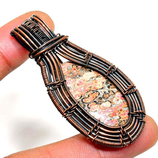 Artisan’s Embrace – Jasper Copper Pendant