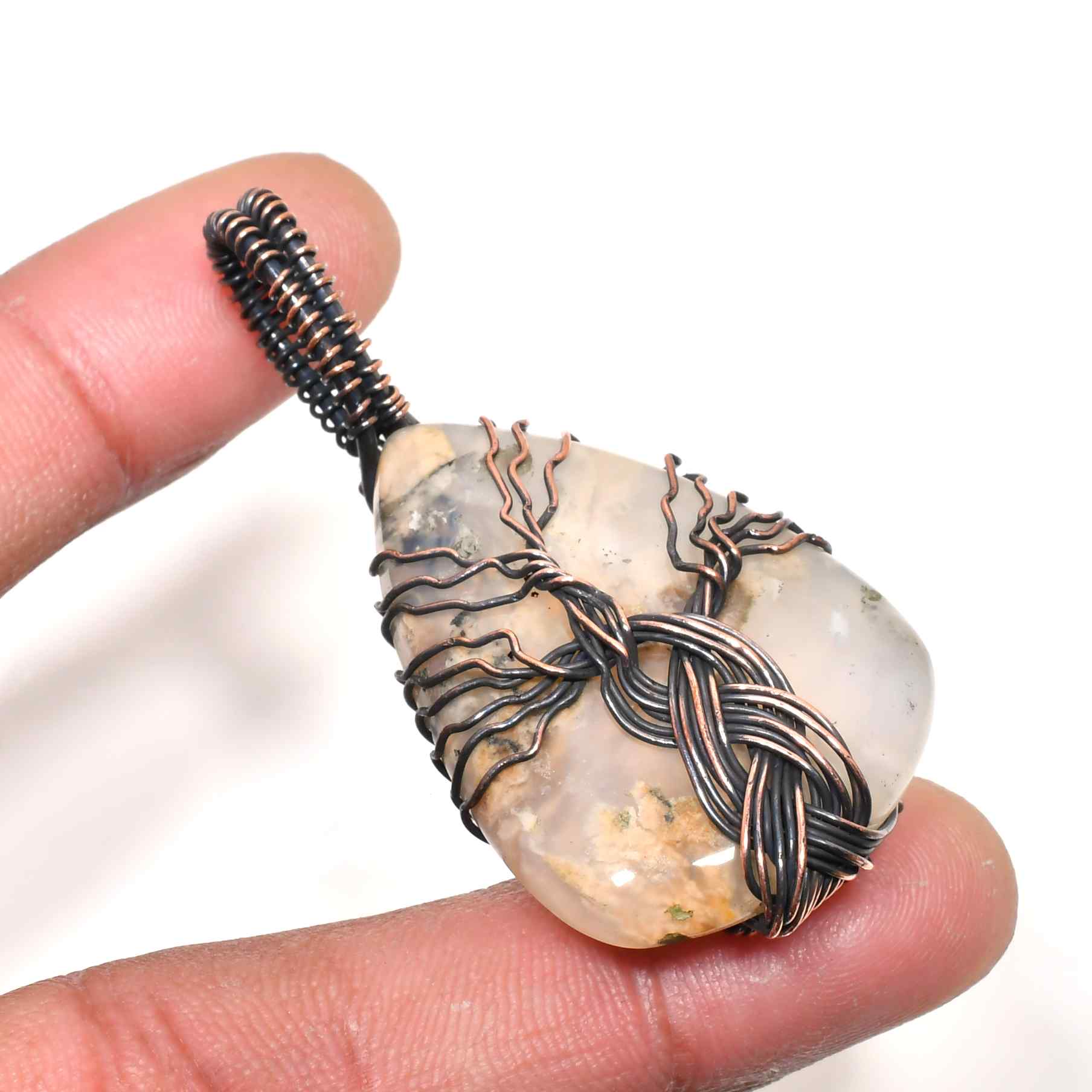Nature’s Embrace – Copper Crystal Pendant