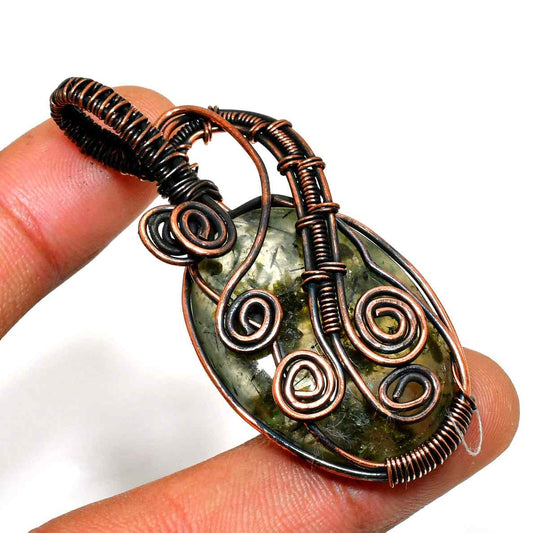 Sylvan Serenity – Moss Agate Copper Pendant