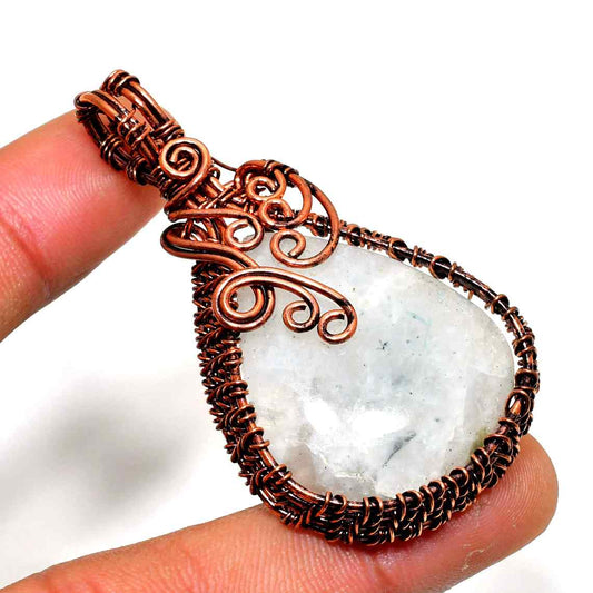 Aurora’s Whisper – Oxidized Copper Quartz Pendant