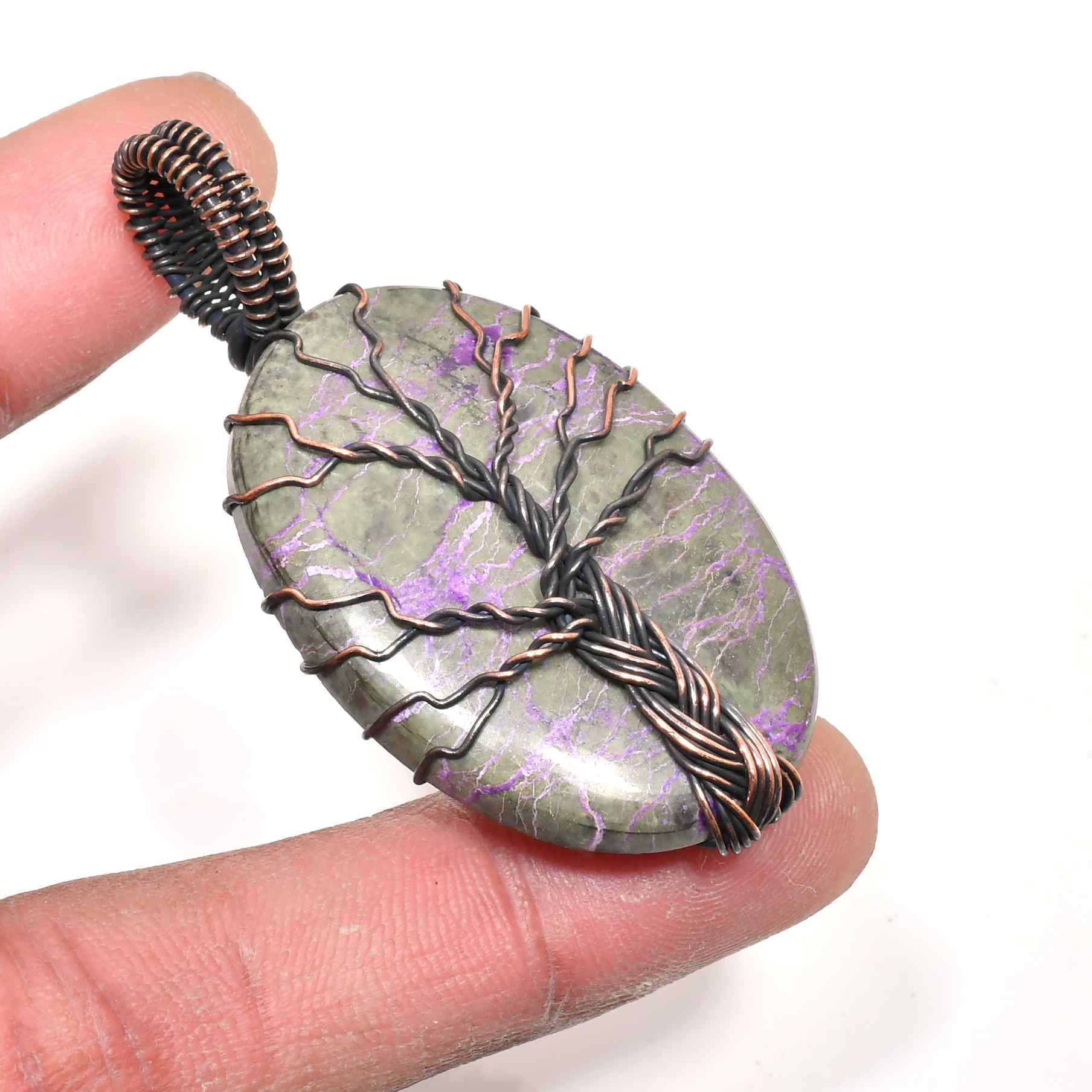 Gaia’s Embrace – Antique Copper Tree of Life Pendant