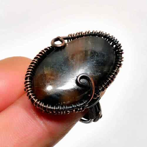Valor’s Eye – Tiger’s Eye Copper Ring