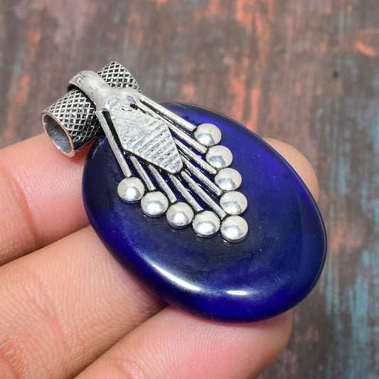 Celestial Harmony – Lapis Lazuli & Silver Pendant