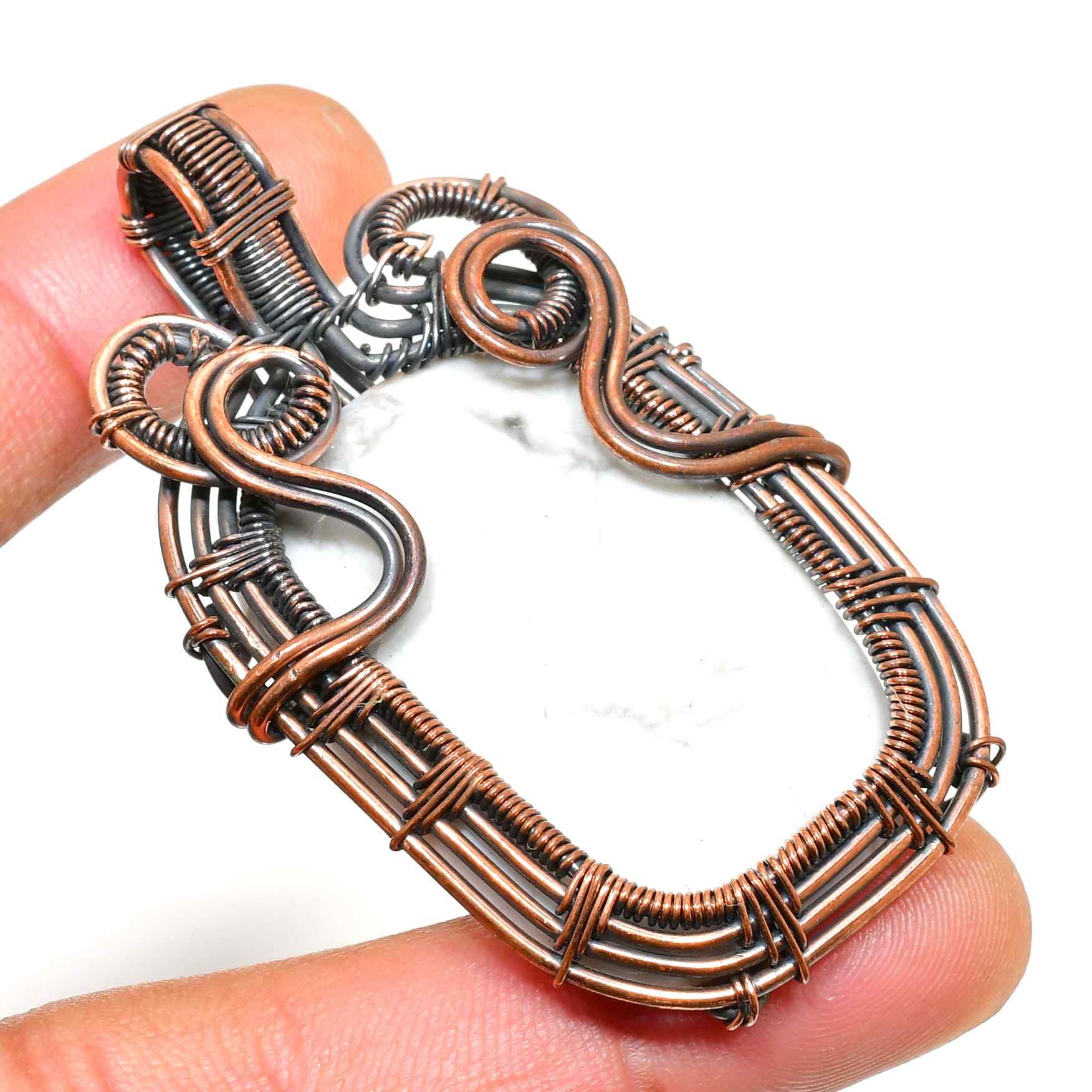 Sacred Embrace – Amethyst & Copper Pendant