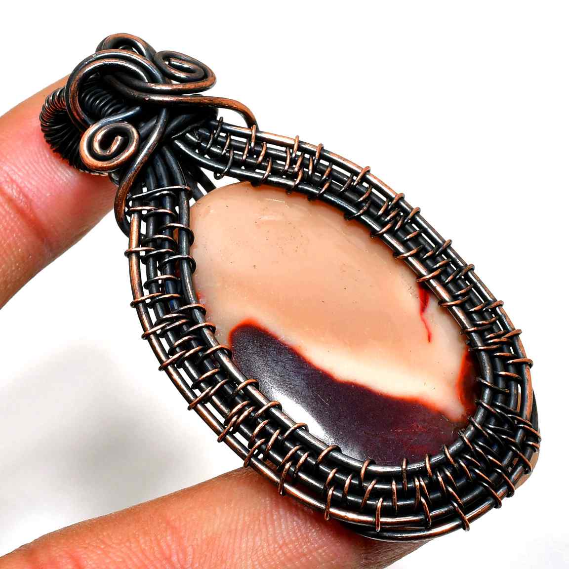 Rooted Radiance – Antique Bronze Agate Pendant