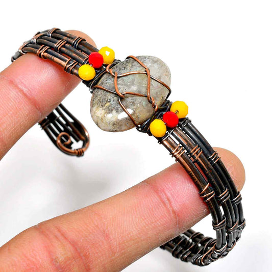 Luna’s Balance – Copper-Wrapped Stone Bracelet