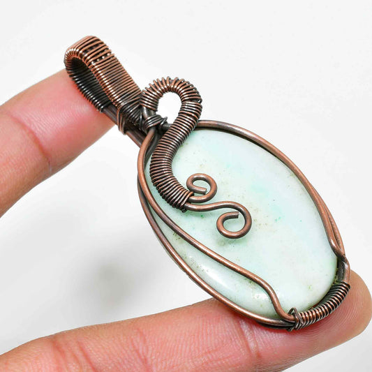 Elara’s Balance – Jade & Oxidized Copper Pendant