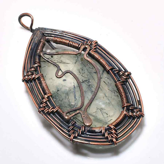 Seraphic Serenity – Copper-Wrapped Seraphinite Pendant