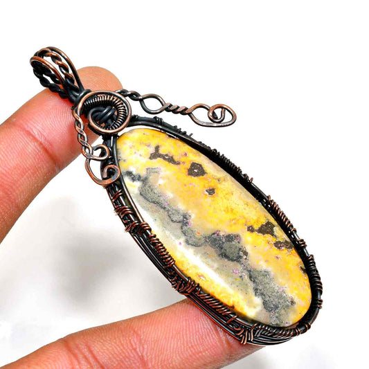 Gaia’s Embrace – Jasper Copper Pendant