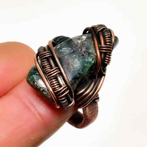Elara’s Clarity – Fluorite Copper Ring