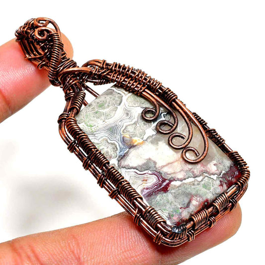 Autumn’s Embrace – Copper-Wrapped Earthstone Pendant