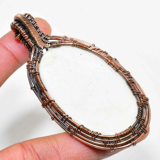 Ezra’s Veil – Hand-Wrapped Amethyst & Copper Pendant