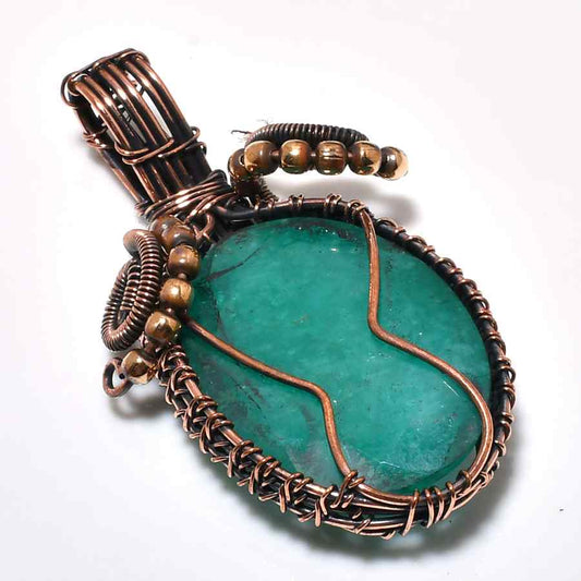 Serenity’s Stone – Green Aventurine Bronze Pendant