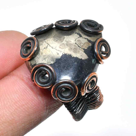 Terra’s Anchor – Hematite Copper Ring