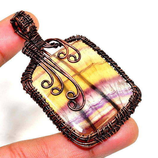 Ezra’s Veil – Fluorite Copper Pendant