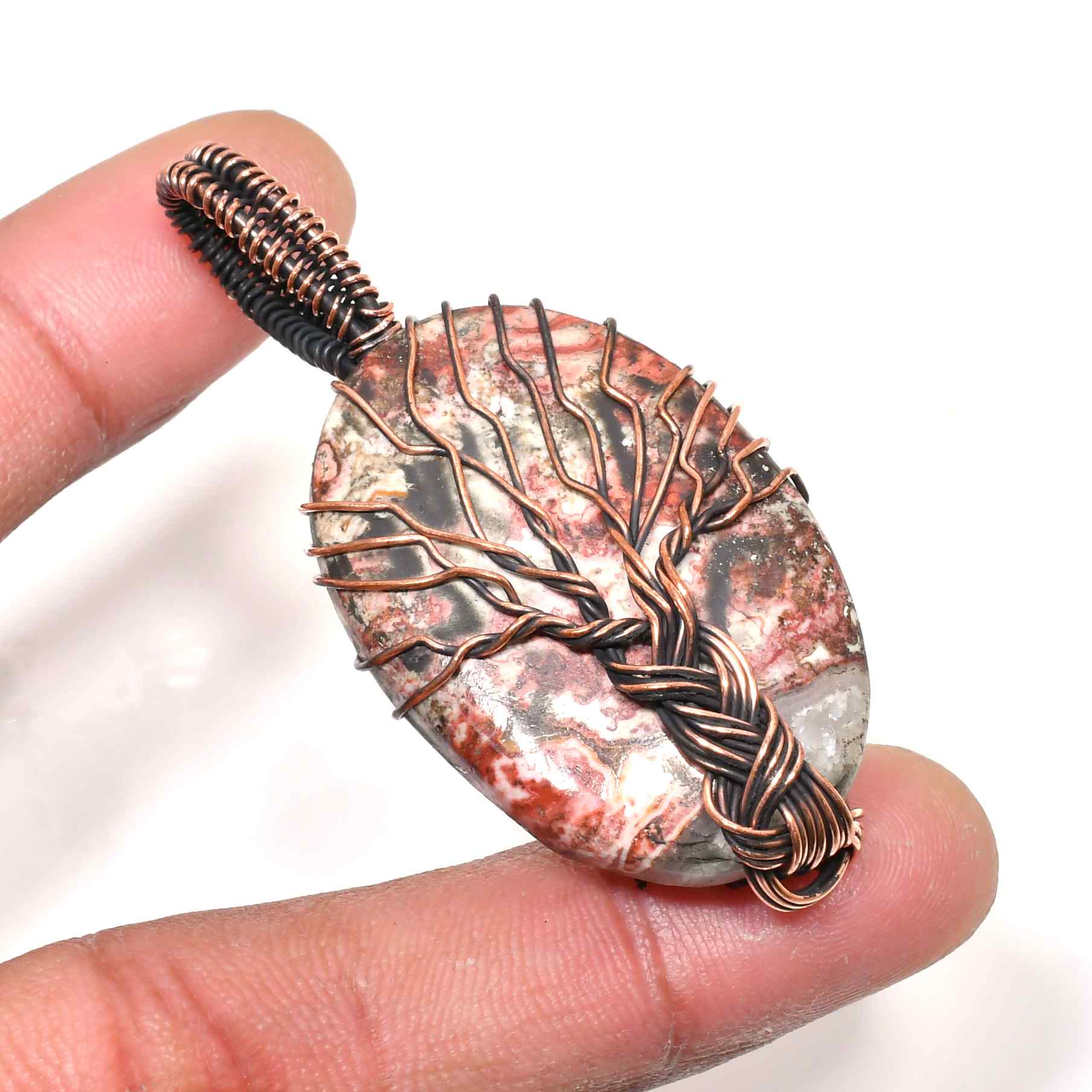Gaia’s Embrace – Natural Stone Tree of Life Pendant