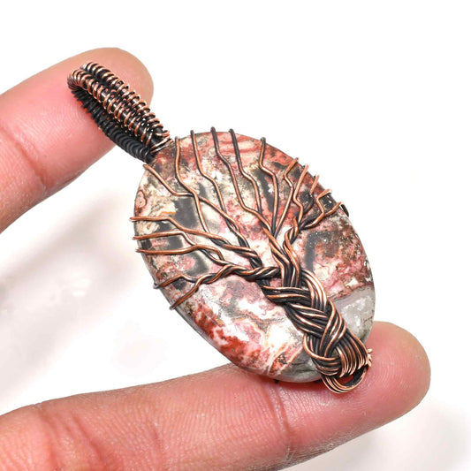 Gaia’s Embrace – Natural Stone Tree of Life Pendant