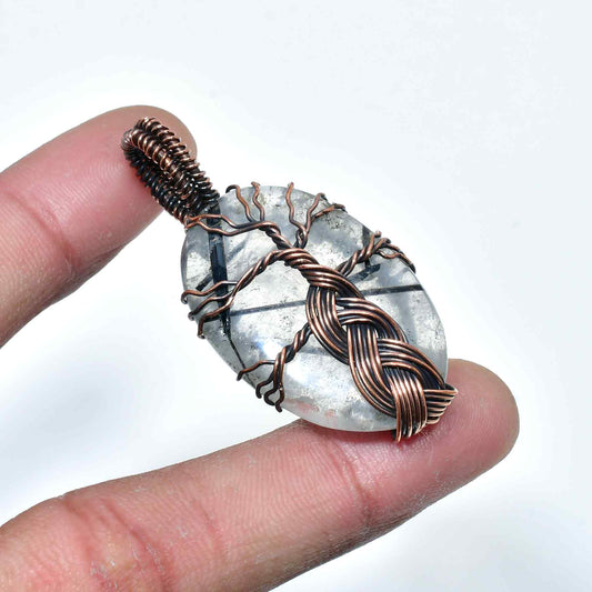 Terra’s Touch – Smoky Quartz Copper Pendant