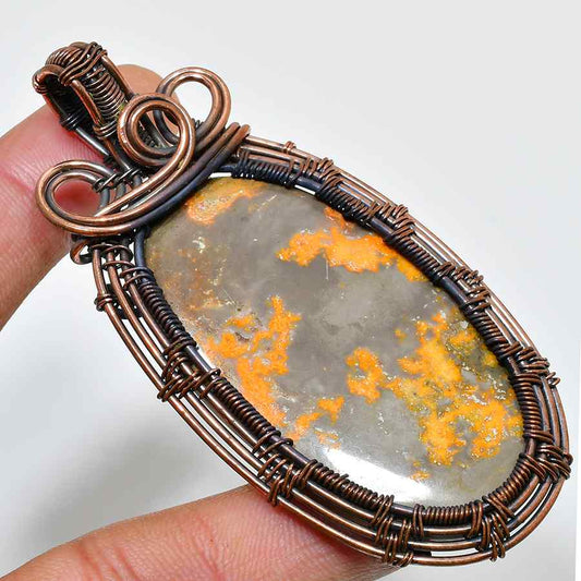 Gaia’s Embrace – Jasper & Copper Pendant