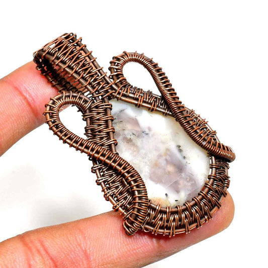 Celeste’s Clarity – Copper Quartz Pendant