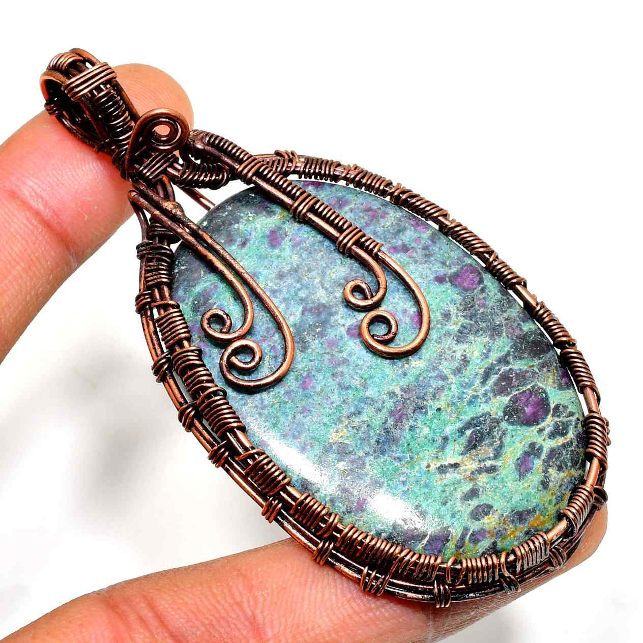 Azure Essence – Turquoise Copper Pendant