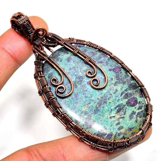 Azure Essence – Turquoise Copper Pendant