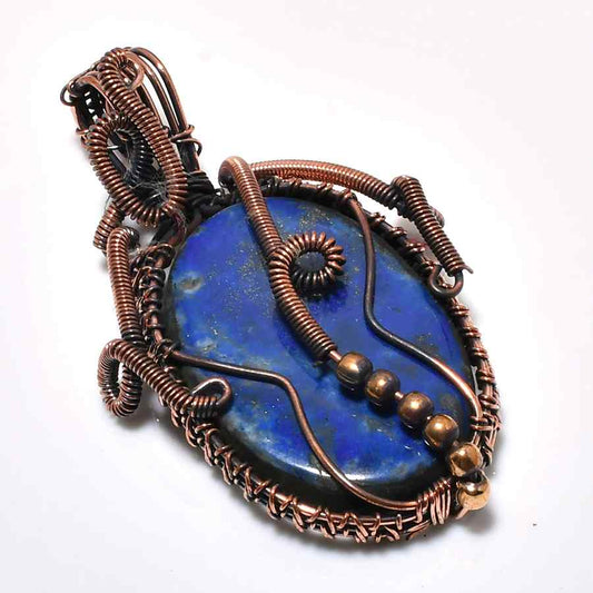 Azure Clarity – Lapis Lazuli Copper Pendant