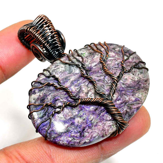 Serenity Grove – Amethyst Tree of Life Pendant