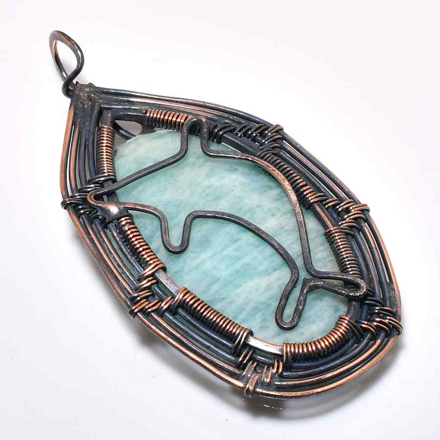 Serenity Stone – Amazonite Copper Pendant