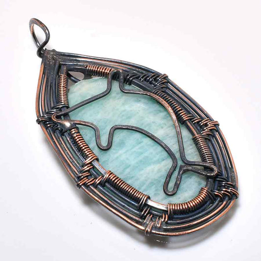 Serenity Stone – Amazonite Copper Pendant