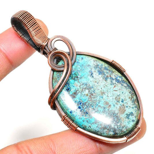 Harmony’s Whisper – Turquoise Copper Pendant