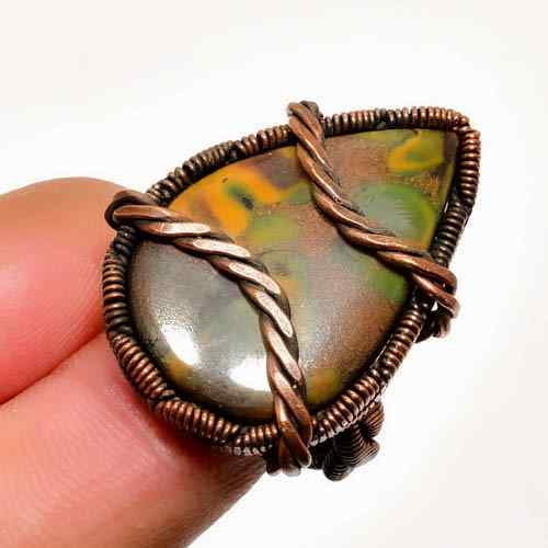 Gaia’s Embrace – Jade Copper Pendant
